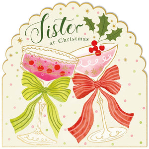 Woodmansterne Sister Cocktails Christmas Card