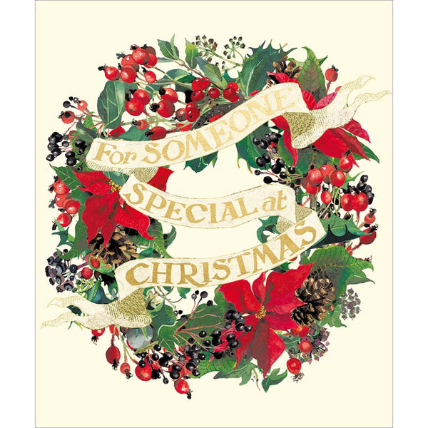 Woodmansterne Someone Special Wreath Christmas Card