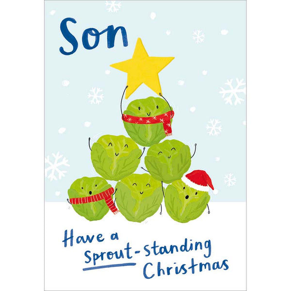 Woodmansterne Son Sprouts Christmas Card