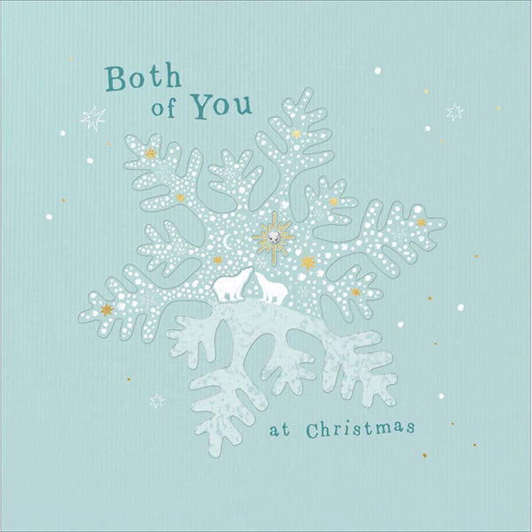 Woodmansterne Starry Night Polar Bears Christmas Card