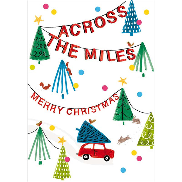Woodmansterne Trees & Lights Christmas Card