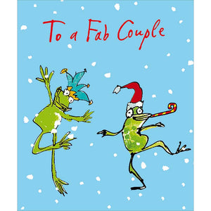 Woodmansterne Two Dancing Frogs Christmas Card