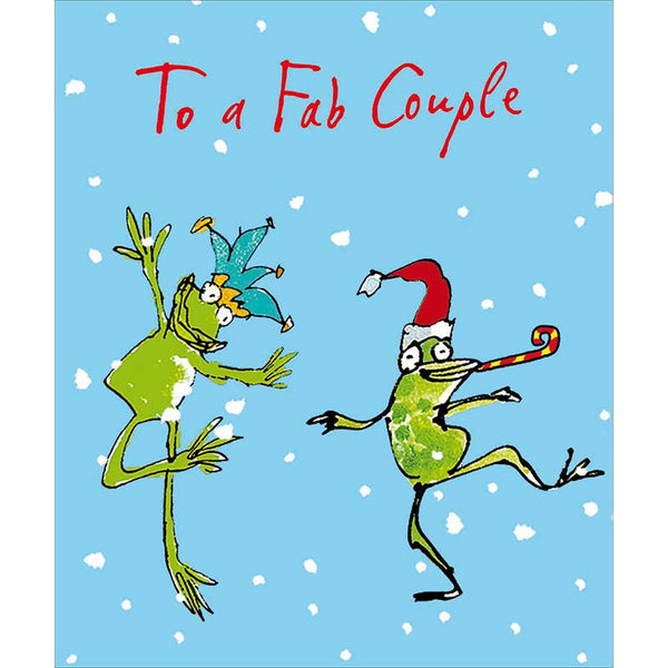 Woodmansterne Two Dancing Frogs Christmas Card