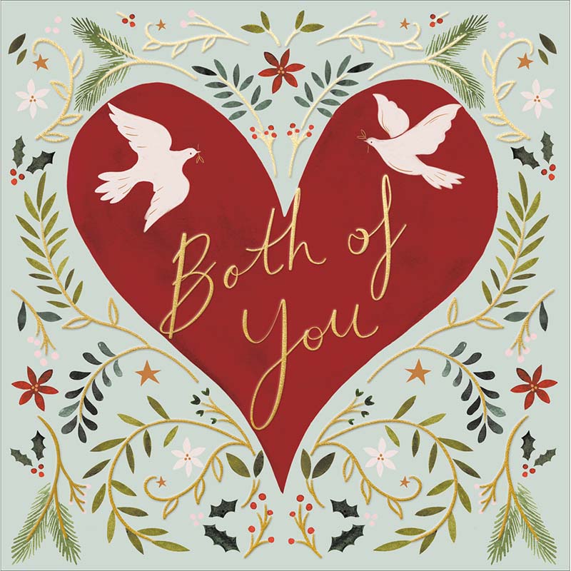 Woodmansterne White Dove Heart Christmas Card
