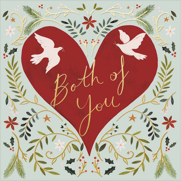 Woodmansterne White Dove Heart Christmas Card