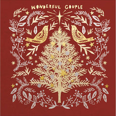 Woodmansterne Wonderful Couple Gilded Christmas Card