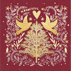 Woodmansterne Wonderful Wife Tree Christmas Card