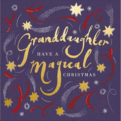 Woodmansterne Granddaughter Pattern Night Sky Christmas Card
