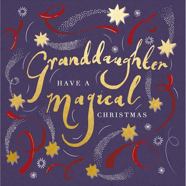 Woodmansterne Granddaughter Pattern Night Sky Christmas Card