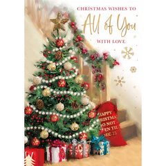 Words N Wishes All Of You Tree & Staircase Christmas Card