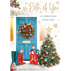 Words N Wishes Both Of You Blue Door Christmas Card