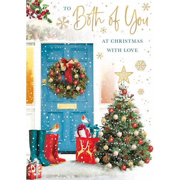 Words N Wishes Both Of You Blue Door Christmas Card
