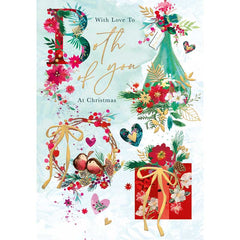 Words N Wishes Both Of You Botanical Christmas Card