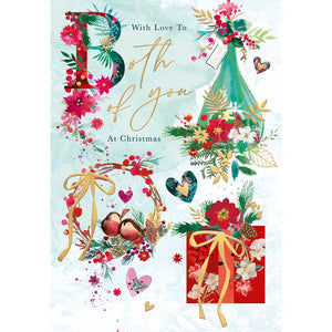 Words N Wishes Both Of You Botanical Christmas Card