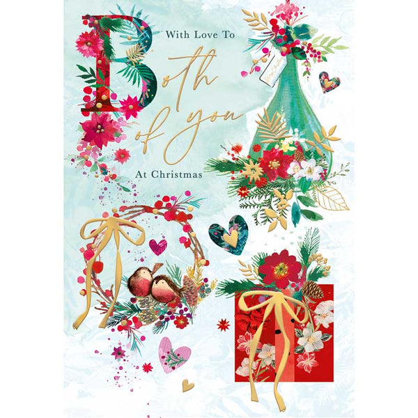 Words N Wishes Both Of You Botanical Christmas Card
