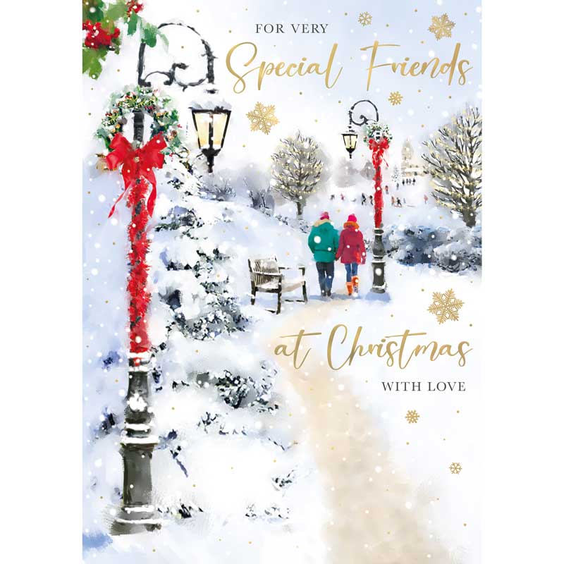 Words N Wishes Friends Snowy Walk Christmas Card