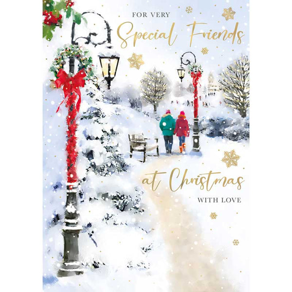 Words N Wishes Friends Snowy Walk Christmas Card
