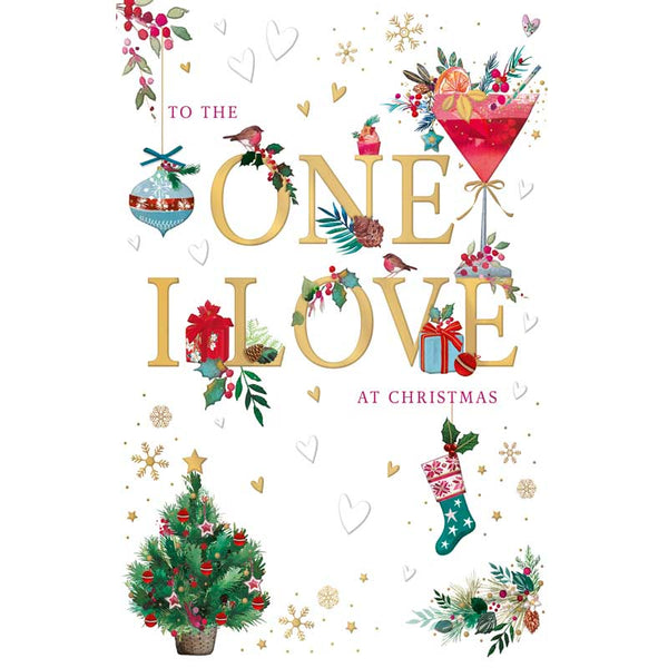 Words N Wishes One I Love Foliage Christmas Card