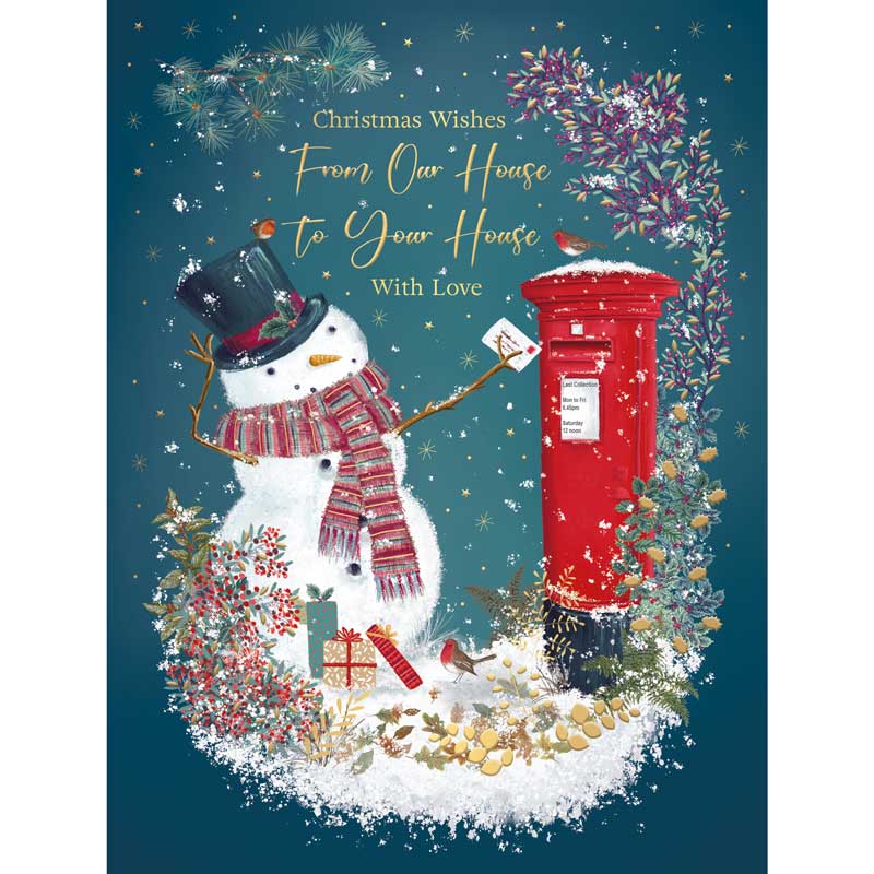 Words N Wishes Our House Snowman Christmas Card