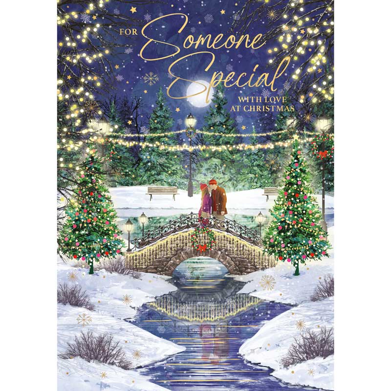 Words N Wishes Someone Special Kissing Bridge Christmas Card