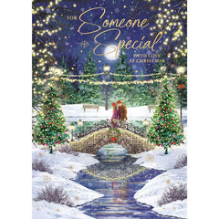 Words N Wishes Someone Special Kissing Bridge Christmas Card