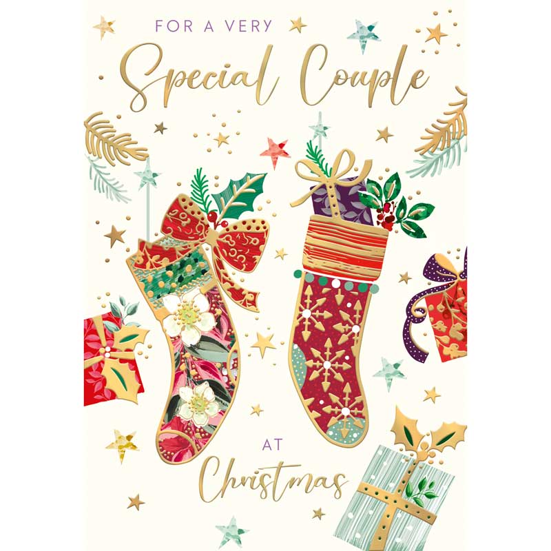 Words N Wishes Special Couple Stockings Christmas Card