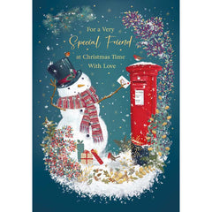 Words N Wishes Special Friend Snowman Post Christmas Card