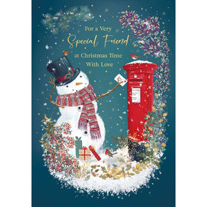 Words N Wishes Special Friend Snowman Post Christmas Card