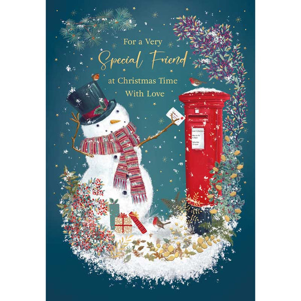 Words N Wishes Special Friend Snowman Post Christmas Card