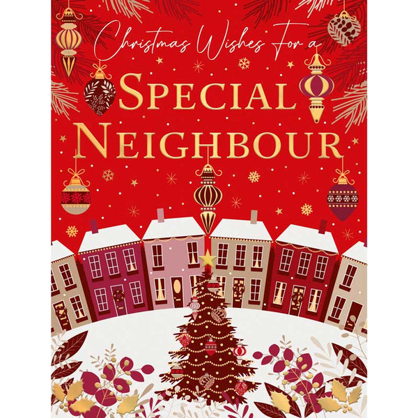 Words N Wishes Special Neighbour Houses Christmas Card