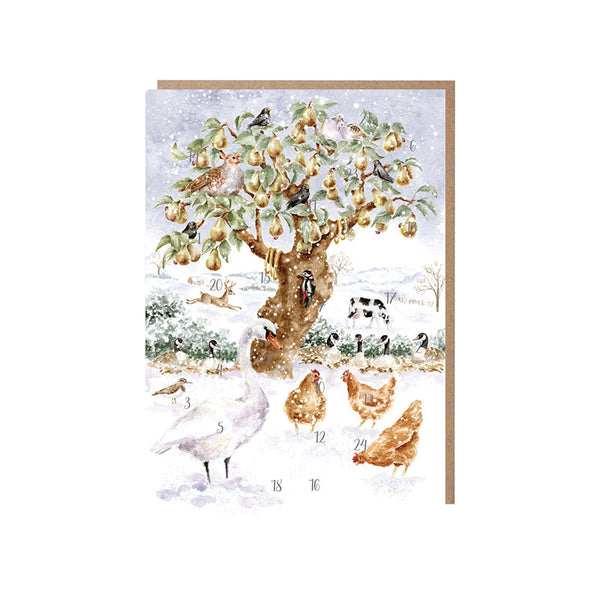 Wrendale Designs 12 days of christmas Advent Calendar Card