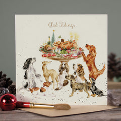 Wrendale Designs A Festive Feast Christmas Card