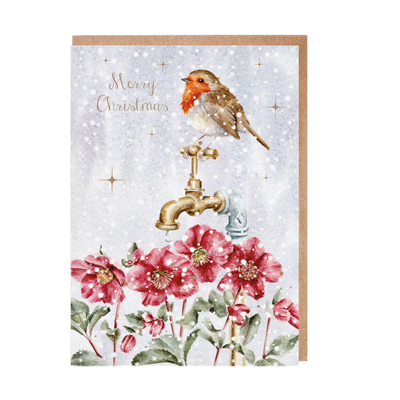 Wrendale Designs Notecard Pack - Christmas Visitor (Pack of 8)