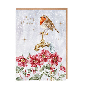 Wrendale Designs Notecard Pack - Christmas Visitor (Pack of 8)