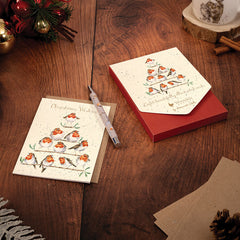 Wrendale Designs Notecard Pack - Rockin Robins (Pack of 8)