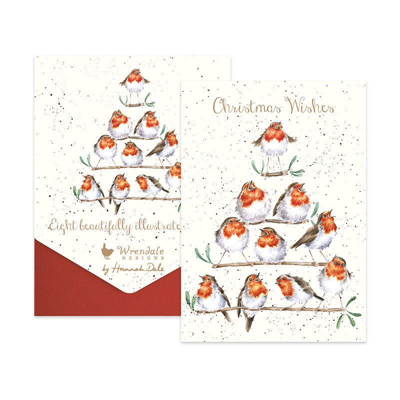 Wrendale Designs Notecard Pack - Rockin Robins (Pack of 8)