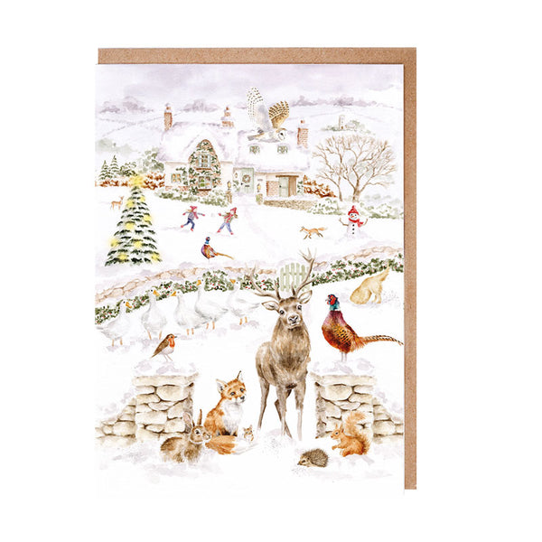 Wrendale Designs Notecard Pack - Snow Place Like Home (Pack of 8)