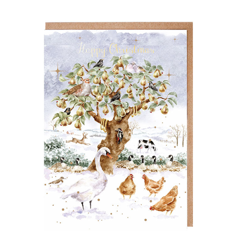 Wrendale Designs Notecard Pack - The Twelve Days Of Christmas (Pack of 8)