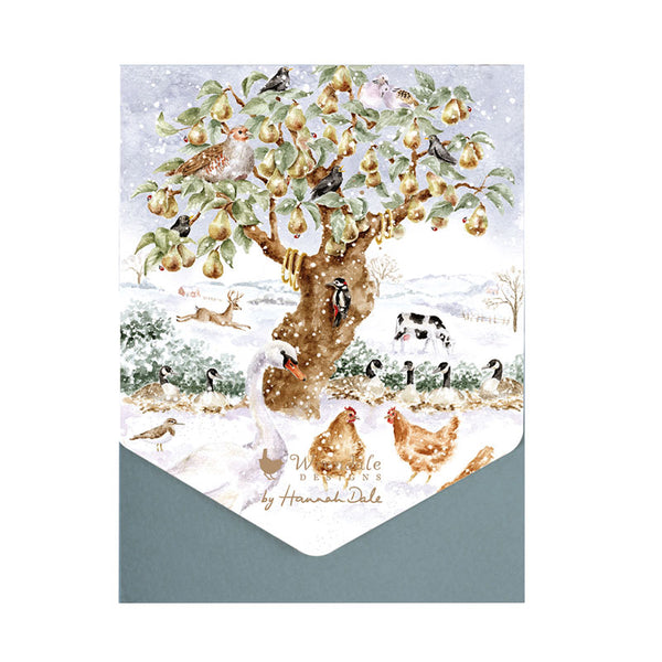 Wrendale Designs Notecard Pack - The Twelve Days Of Christmas (Pack of 8)