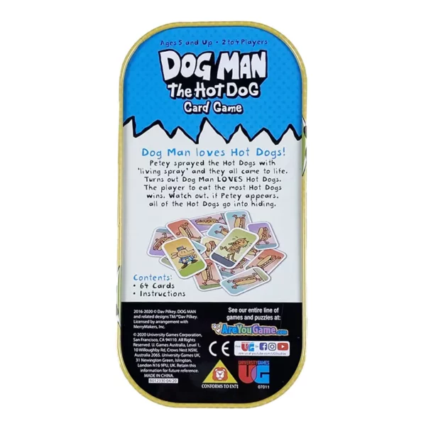 Dog Man The Hot Dog Card Game back