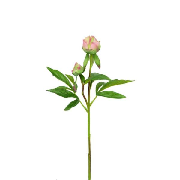 Floralsilk Fresh Touch Pink Peony Bud Stem (48cm)