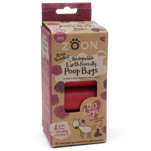 120 Zoon Rose Scented Biodegradable Poop Bags