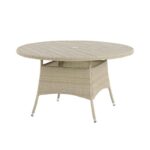 135cm Round Table in Nutmeg with recessed Tree-Free top