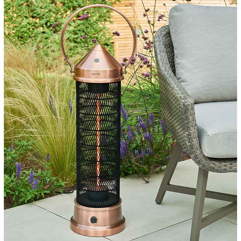 Kettler Kalos Copper Lantern Patio Heater In 3 Sizes - Copper Patio Heater Uk