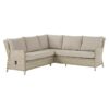 2 Piece Reclining Square Modular Sofa in Sandstone with season-proof Herringbone Barley cushions