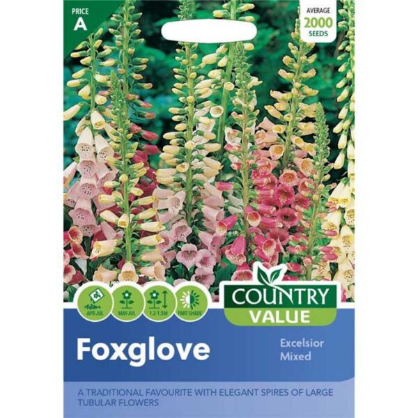 Country Value Foxglove Excelsior Mixed Seeds
