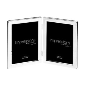 3498 Impressions Silver Plated Hinged Double Photo Frame 5 x 7