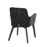 4 Seasons Outdoor Lisboa Dining Chair in Polyloom Anthracite (Back)
