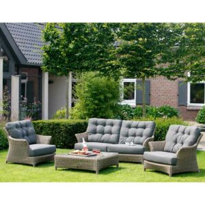 4 Seasons Outdoor - Valentine Relaxing Garden Lounge Suite in Pure