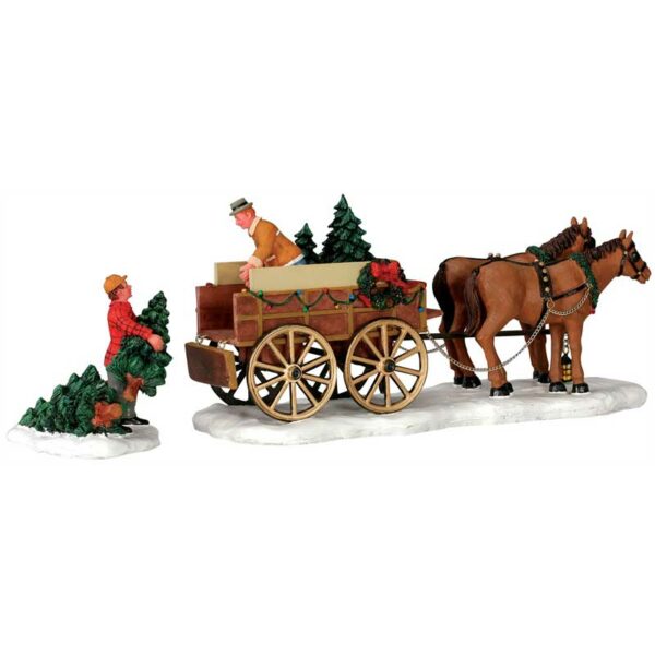 Lemax Christmas Tree Wagon (Set of 2)